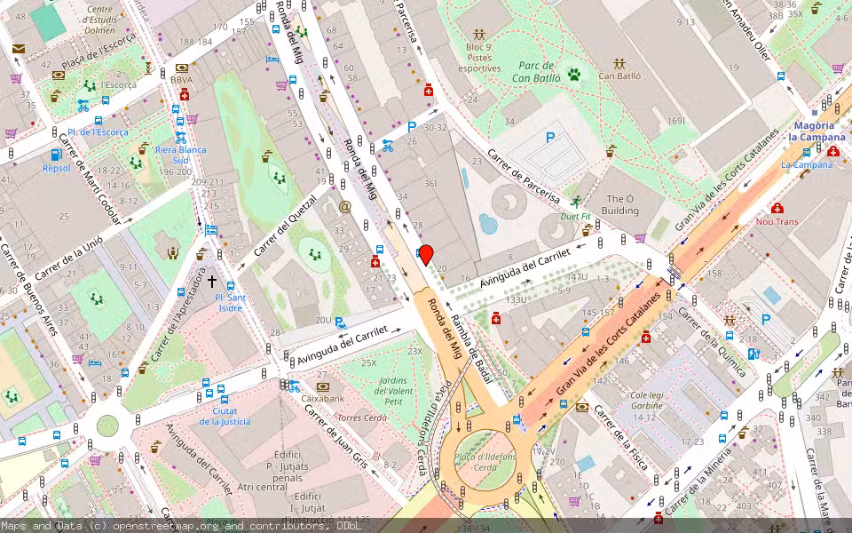 Mapa de Subasta Inmueble (Vivienda) en Barcelona