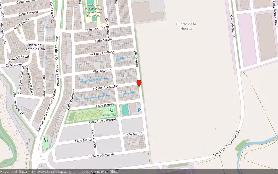 Mapa de Subasta Inmueble (Solar) en Burguillos, Sevilla