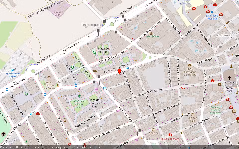 Mapa de Subasta Inmueble (Vivienda) en Vilanova Y La Geltru, Barcelona