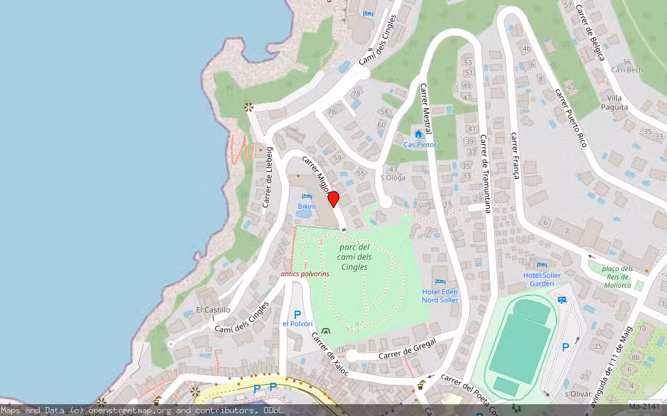 Mapa de Subasta Inmueble (Vivienda) en Soller, Illes Balears