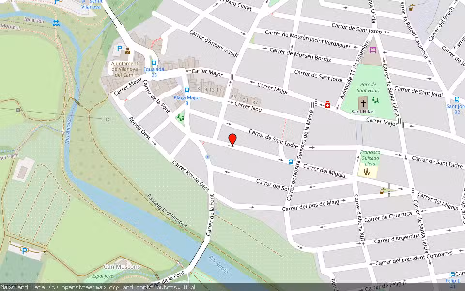 Mapa de Subasta Inmueble (Vivienda) en Vilanova Del Cami, Barcelona