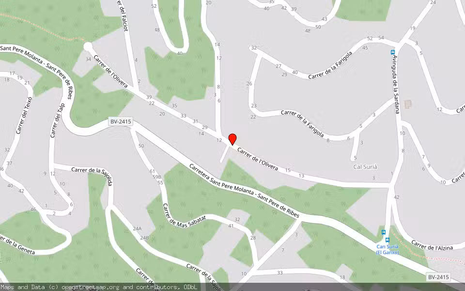 Mapa de Subasta Inmueble (Vivienda) en Olivella, Barcelona