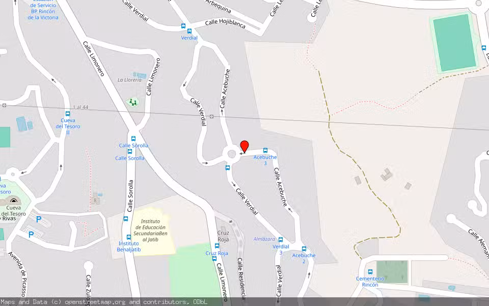 Mapa de Subasta Inmueble (Trastero) en Rincon De La Victoria, Málaga