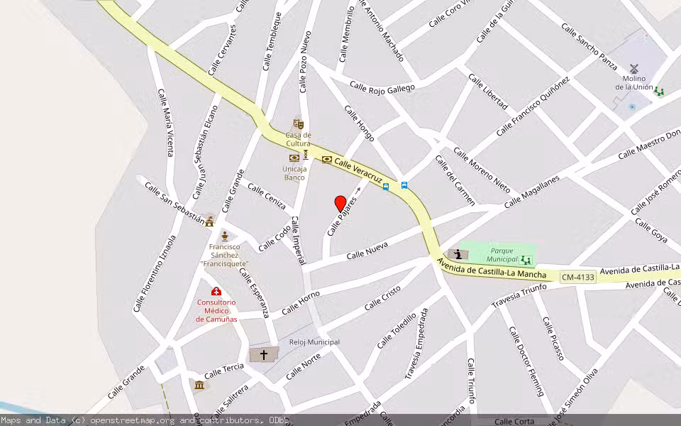 Mapa de Subasta Inmueble (Nave industrial) en Camuñas, Toledo