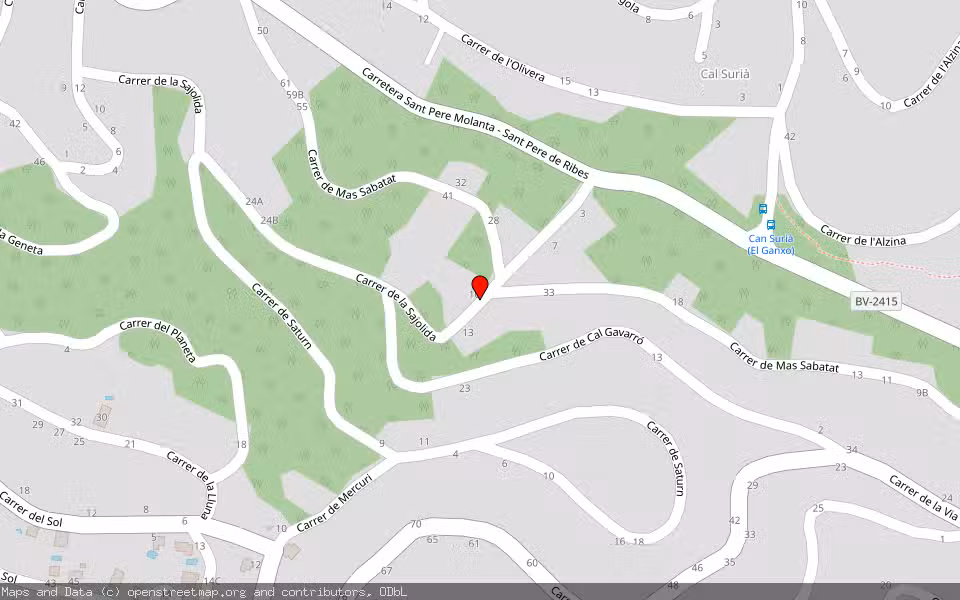 Mapa de Subasta Inmueble (Vivienda) en Olivella, Barcelona