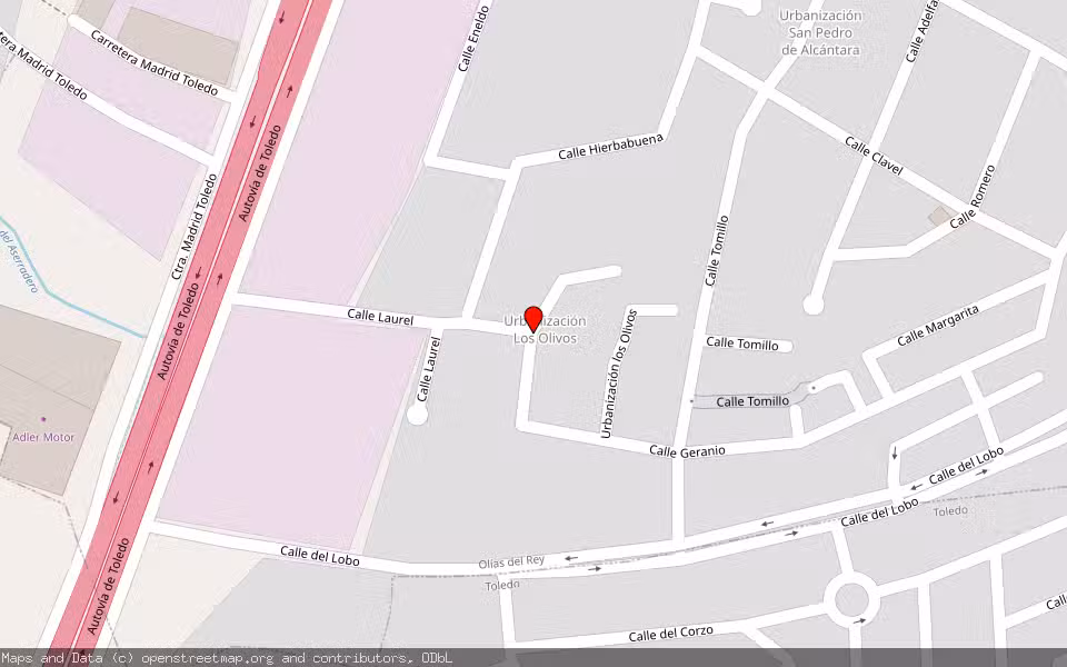 Mapa de Subasta Inmueble (Solar) en Olias Del Rey, Toledo