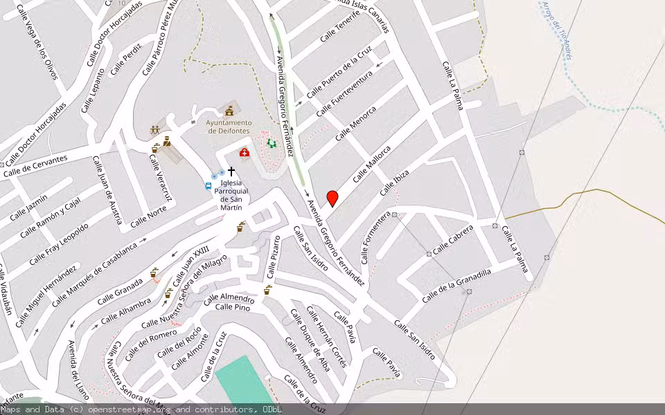 Mapa de Subasta Inmueble (Vivienda) en Deifontes, Granada