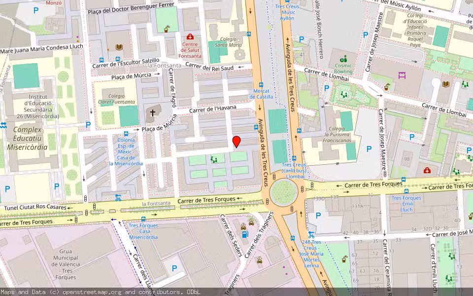 Mapa de Subasta Inmueble (Vivienda) en Valencia, Valencia/València