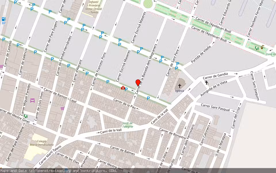 Mapa de Subasta Inmueble (Vivienda) en Carcaixent, Valencia/València