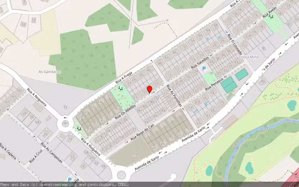 Mapa de Subasta Inmueble (Vivienda) en Miño, A Coruña