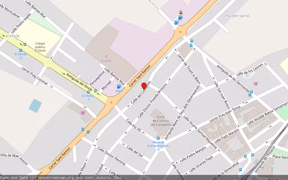 Mapa de Subasta Inmueble (Garaje) en El Campello, Alicante/Alacant