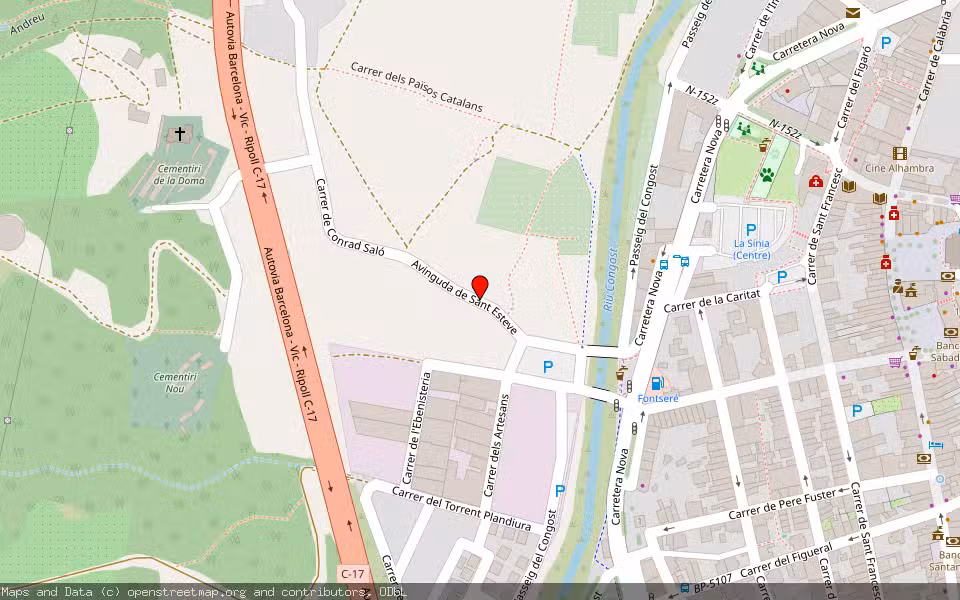 Mapa de Subasta Inmueble (Vivienda) en La Garriga, Barcelona