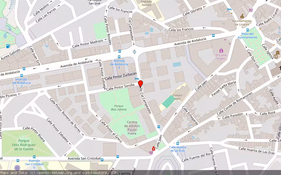 Mapa de Subasta Inmueble (Vivienda) en Linares, Jaén