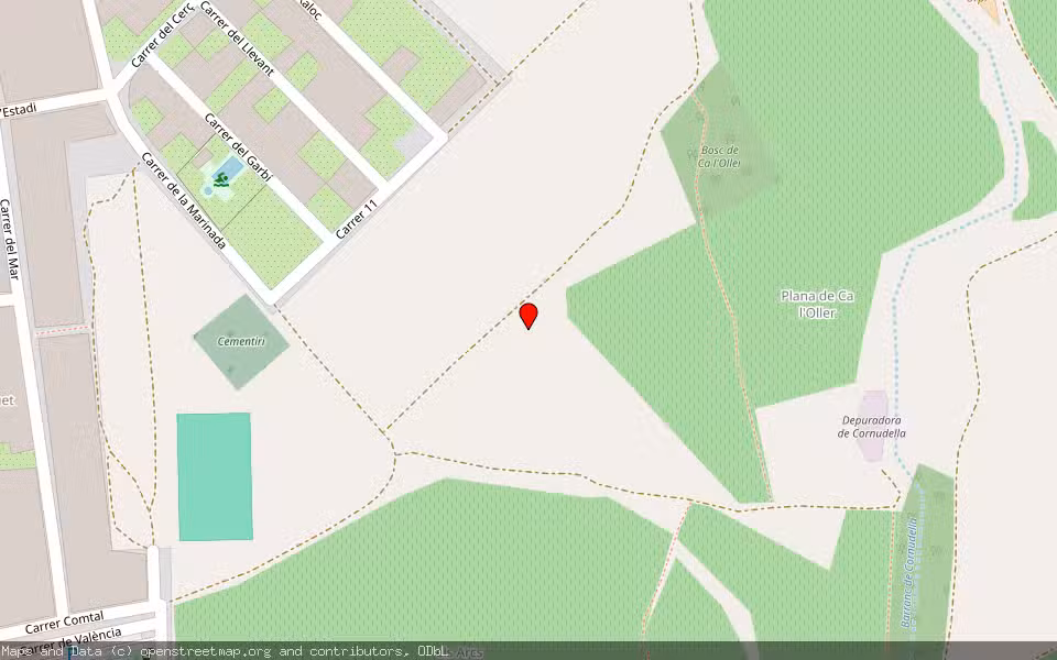 Mapa de Subasta Inmueble (Solar) en Sant Jaume Dels Domenys, Tarragona