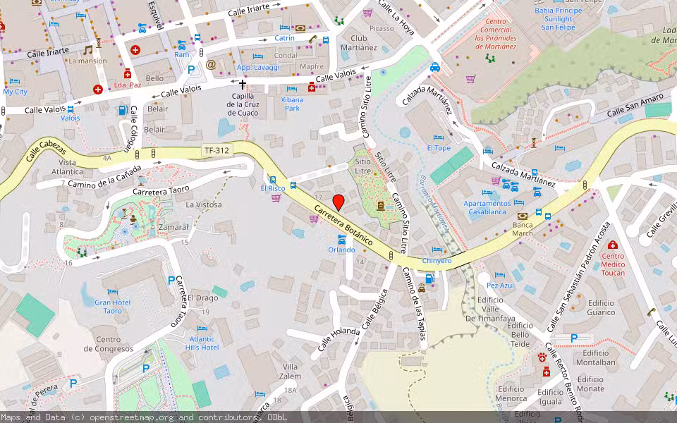 Mapa de Subasta Inmueble (Local comercial) en Puerto De La Cruz, Santa Cruz de Tenerife