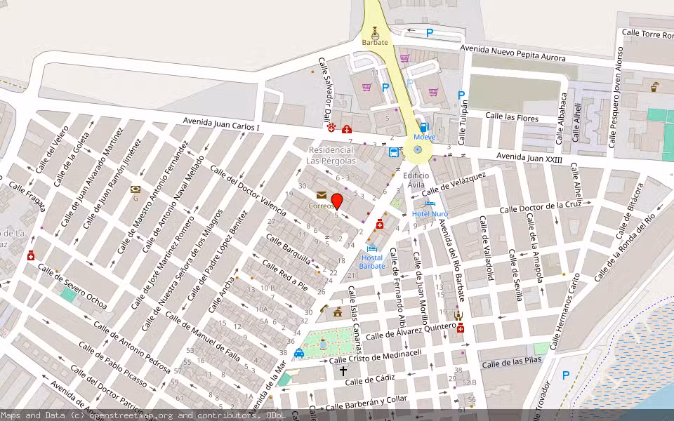 Mapa de Subasta Inmueble (Local comercial) en Barbate, Cádiz