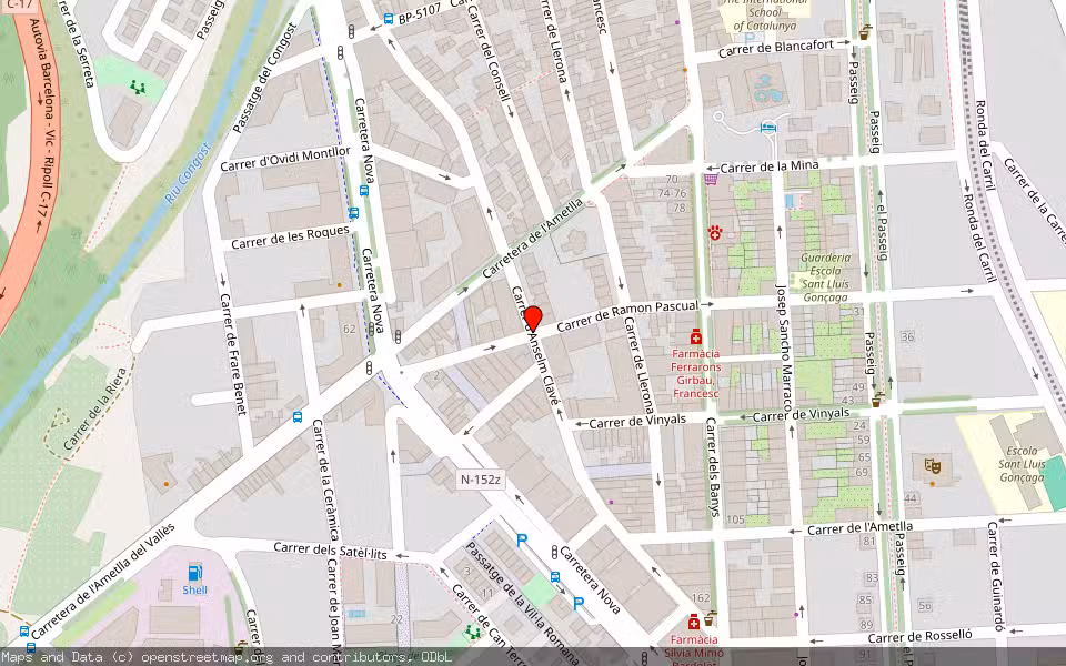 Mapa de Subasta Inmueble (Garaje) en La Garriga, Barcelona