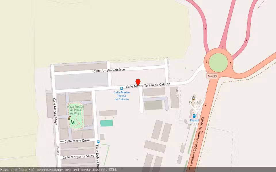 Mapa de Subasta Inmueble (Garaje) en Merida, Badajoz