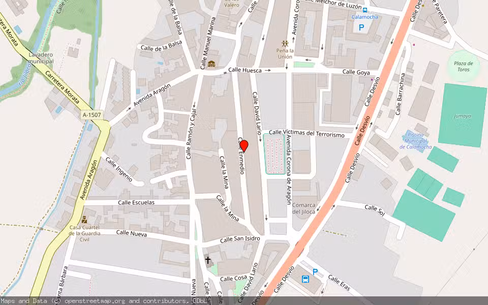 Mapa de Subasta Inmueble (Garaje) en Calamocha, Teruel