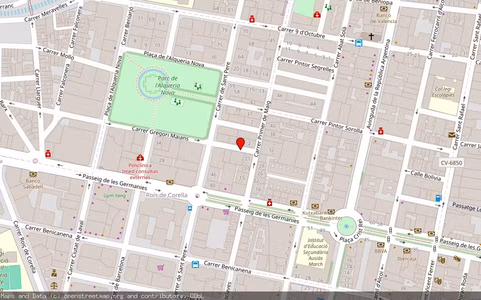 Mapa de Subasta Inmueble (Vivienda) en Gandia, Valencia/València