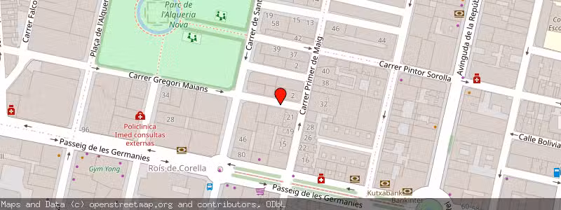 Mapa de Subasta de Inmueble (Vivienda) en Gandia, Valencia 