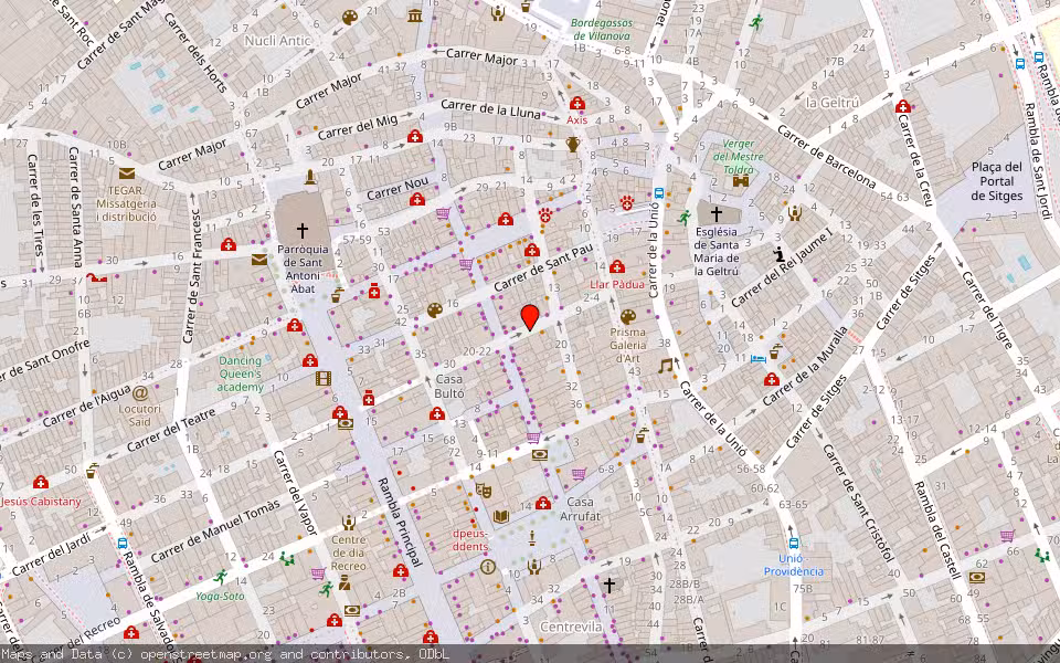 Mapa de Subasta Inmueble (Vivienda) en Vilanova I La Geltrú, Barcelona