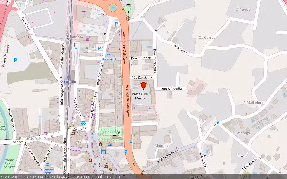 Mapa de Subasta Inmueble (Vivienda) en O Porriño, Pontevedra
