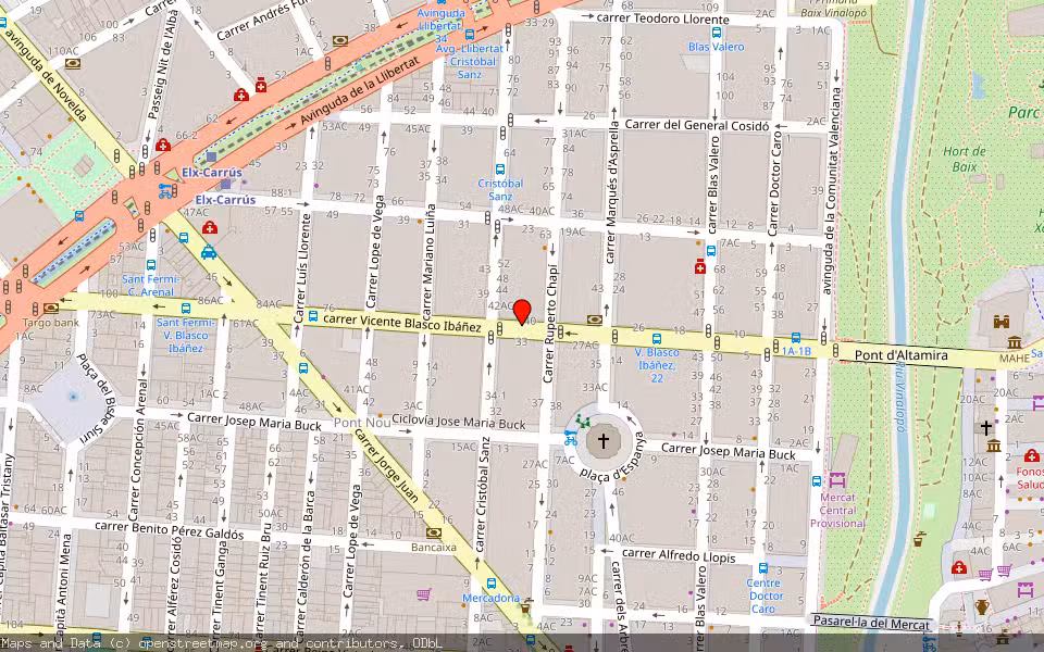 Mapa de Subasta Inmueble (Vivienda) en Elx, Alicante/Alacant