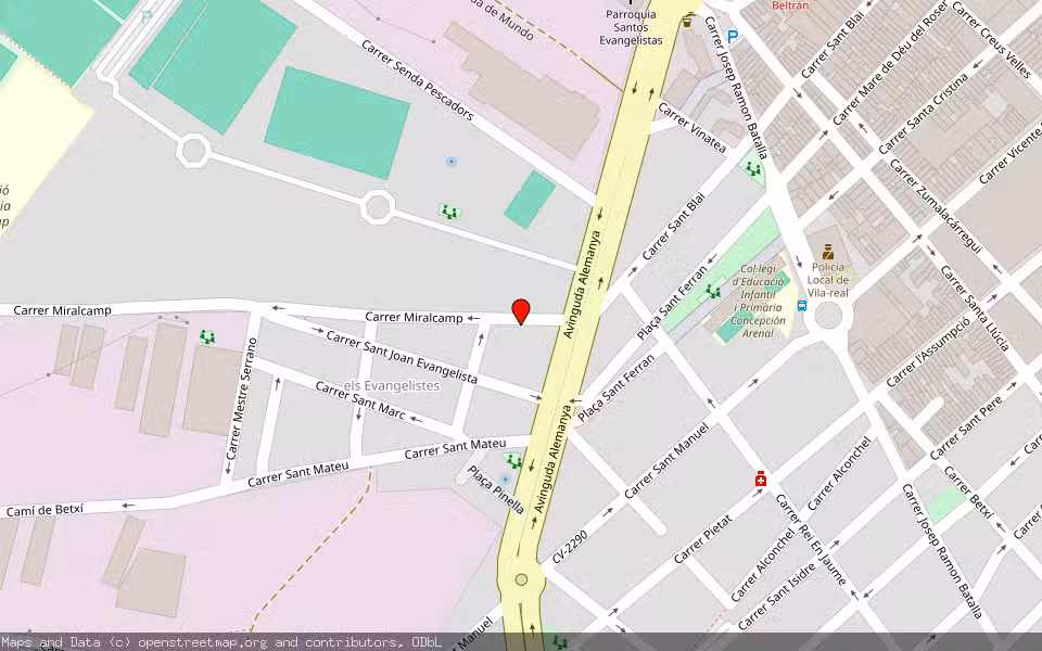 Mapa de Subasta Inmueble (Vivienda) en Vilareal, Castellón/Castelló