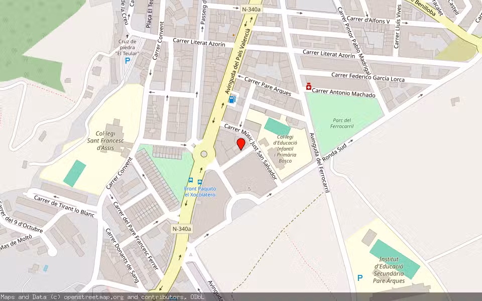 Mapa de Subasta Inmueble (Garaje) en Cocentaina, Alicante/Alacant