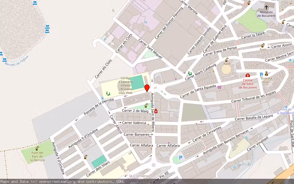 Mapa de Subasta Inmueble (Vivienda) en Bocairent, Valencia/València