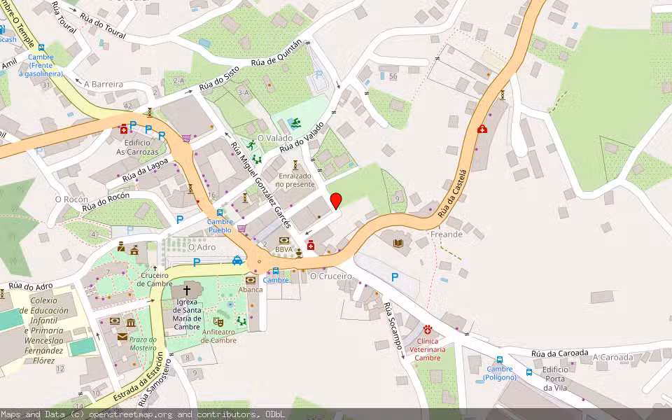 Mapa de Subasta Inmueble (Solar) en Cambre, A Coruña
