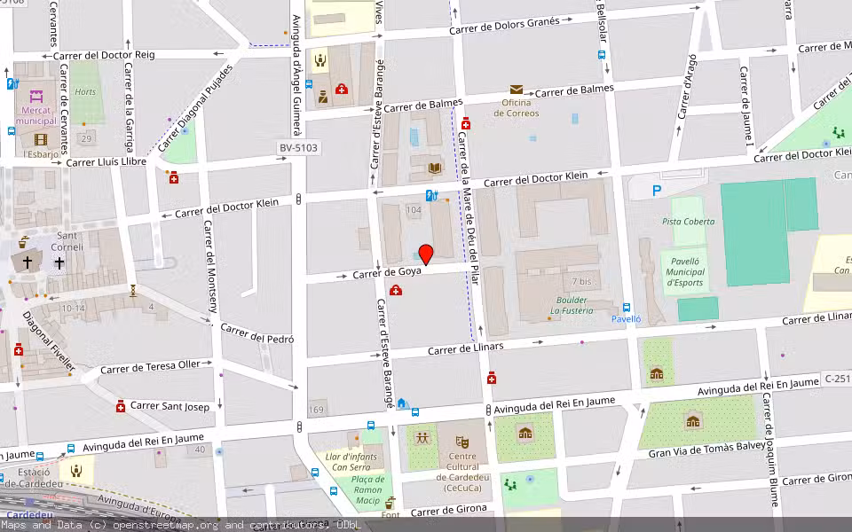 Mapa de Subasta Inmueble (Garaje) en Cardedeu, Barcelona