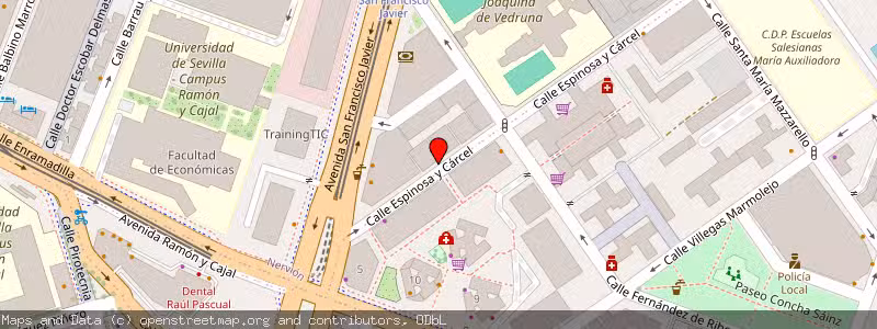 Mapa de Subasta de Inmueble (Local comercial) en Sevilla, Sevilla 