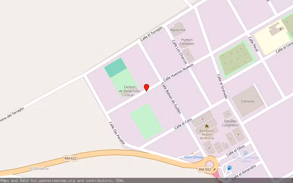 Mapa de Subasta Inmueble (Nave industrial) en Totana, Murcia