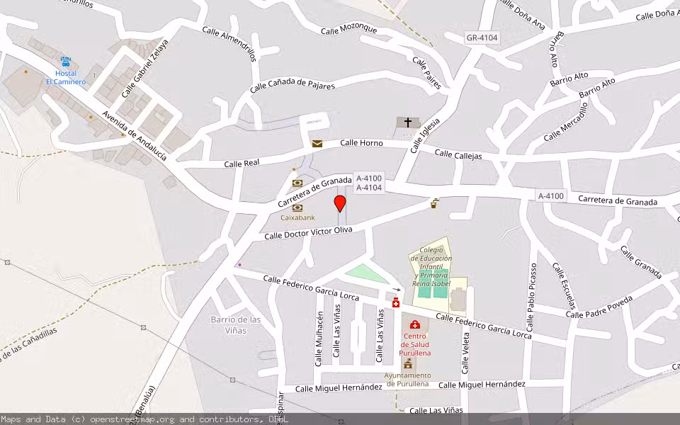 Mapa de Subasta Inmueble (Vivienda) en Purullena, Granada