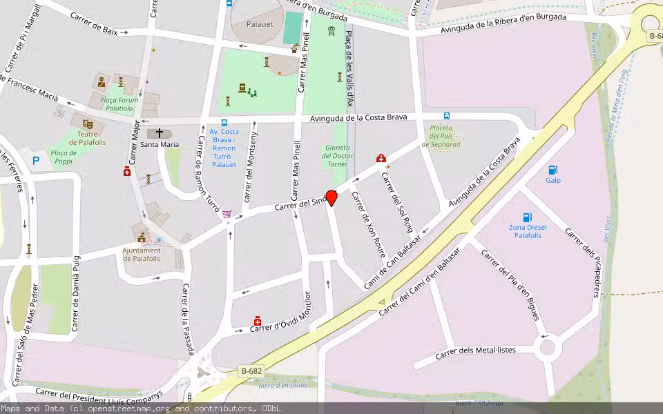 Mapa de Subasta Inmueble (Vivienda) en Palafolls, Barcelona