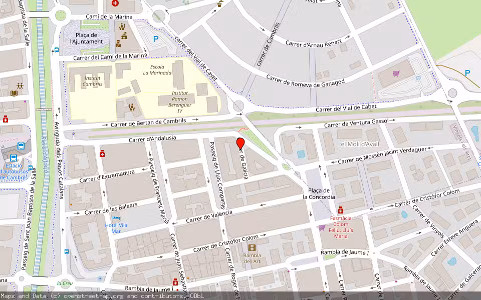 Mapa de Subasta Inmueble (Vivienda) en Cambrils, Tarragona