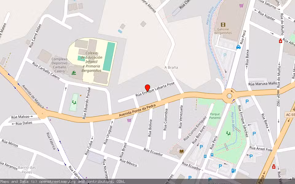 Mapa de Subasta Inmueble (Garaje) en Carballo, A Coruña