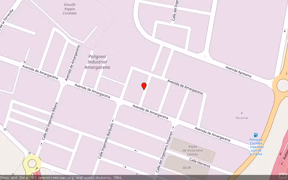 Mapa de Subasta Inmueble (Nave industrial) en Cordoba, Córdoba
