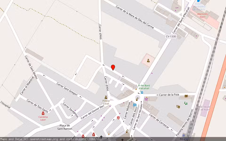 Mapa de Subasta Inmueble (Local comercial) en Alcalà De Xivert, Castellón/Castelló