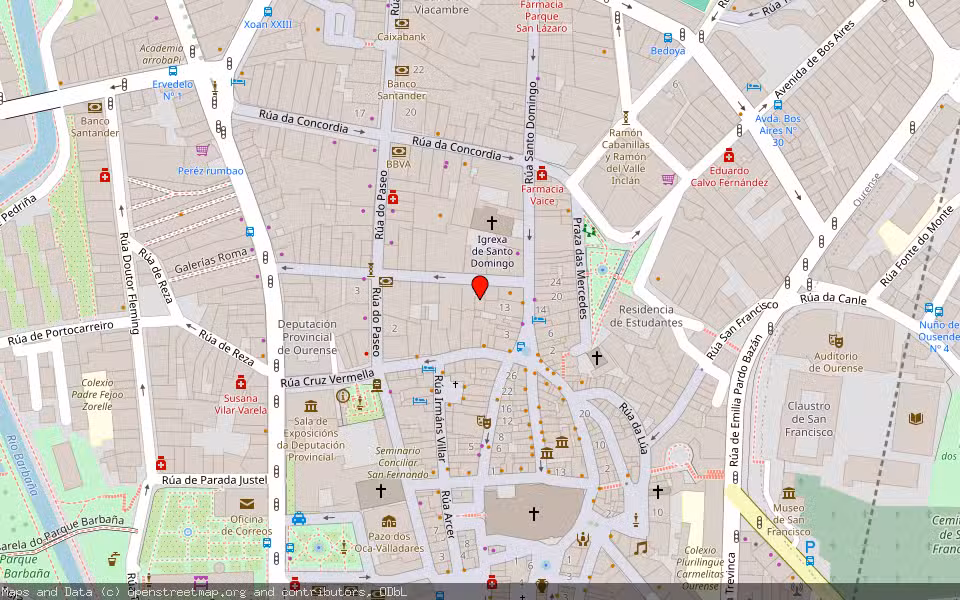 Mapa de Subasta Inmueble (Local comercial) en Ourense