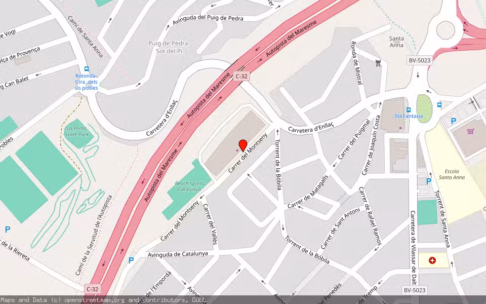 Mapa de Subasta Inmueble (Nave industrial) en Premia De Dalt, Barcelona