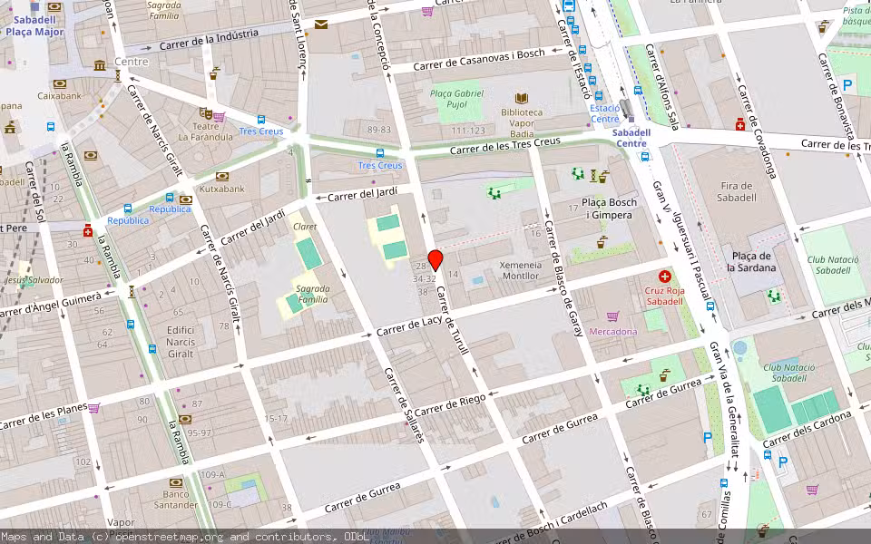 Mapa de Subasta Inmueble (Local comercial) en Sabadell, Barcelona