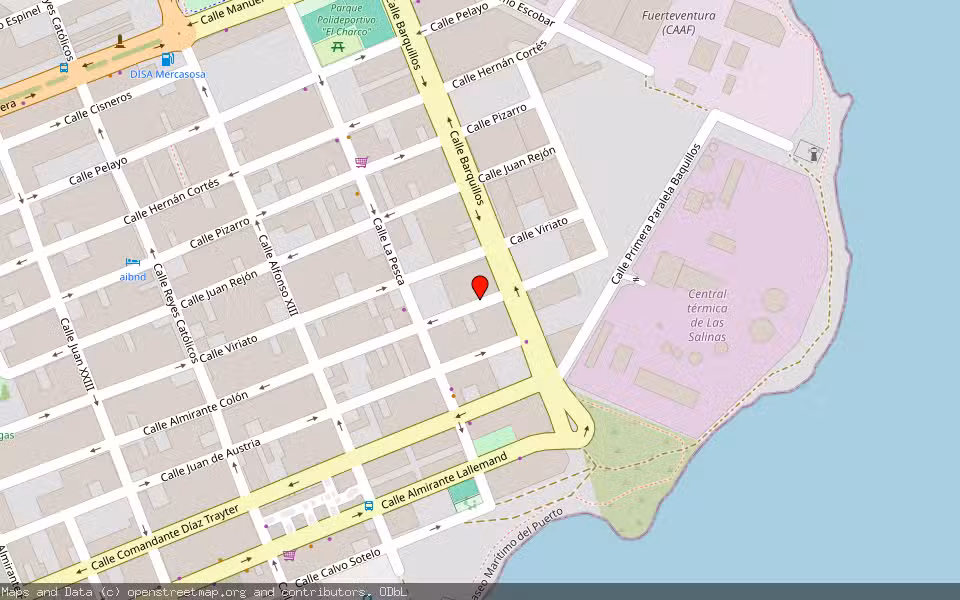 Mapa de Subasta Inmueble (Vivienda) en Puerto Del Rosario, Las Palmas