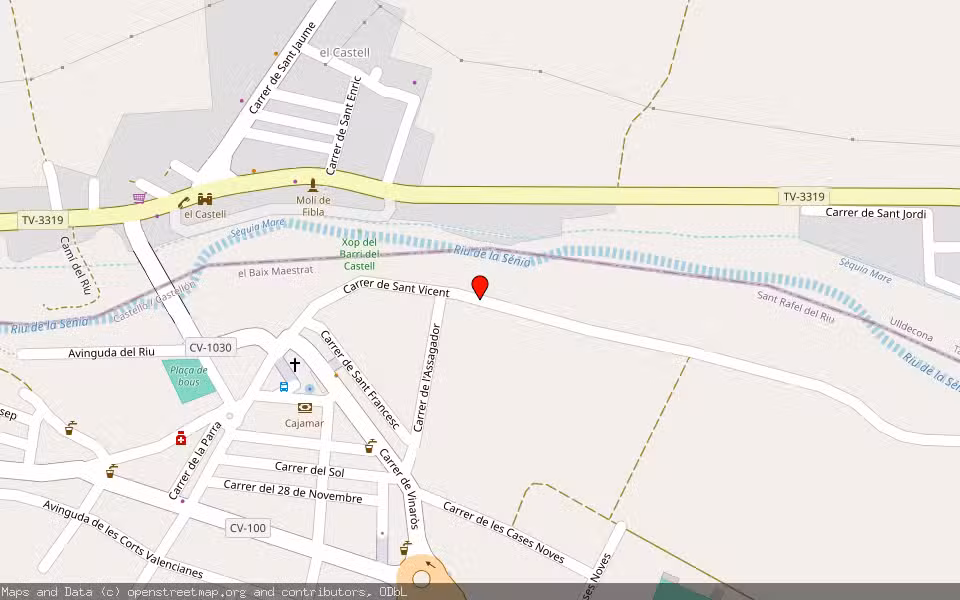 Mapa de Subasta Inmueble (Solar) en San Rafael Del Rio, Castellón/Castelló
