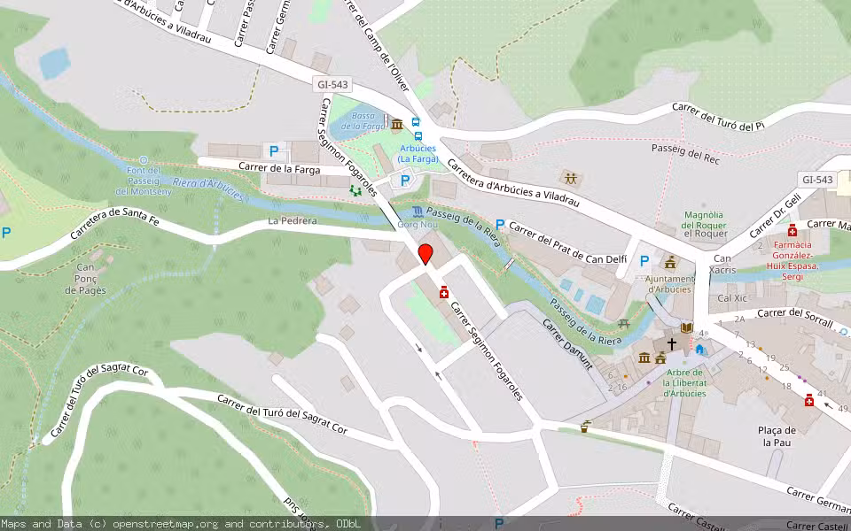 Mapa de Subasta Inmueble (Local comercial) en Arbucies, Girona