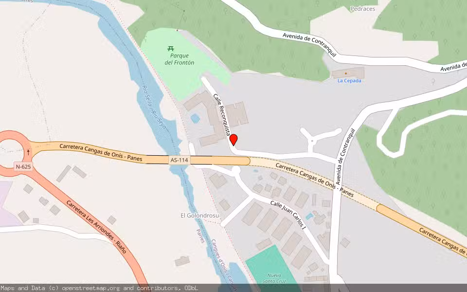 Mapa de Subasta Inmueble (Vivienda) en Cangas De Onís, Asturias