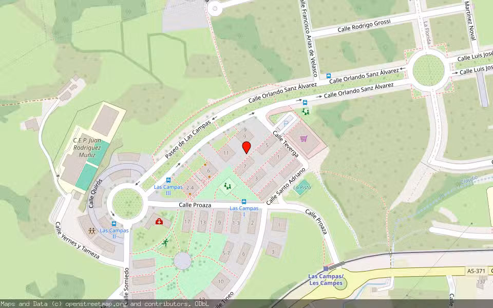 Mapa de Subasta Inmueble (Vivienda) en Oviedo, Asturias