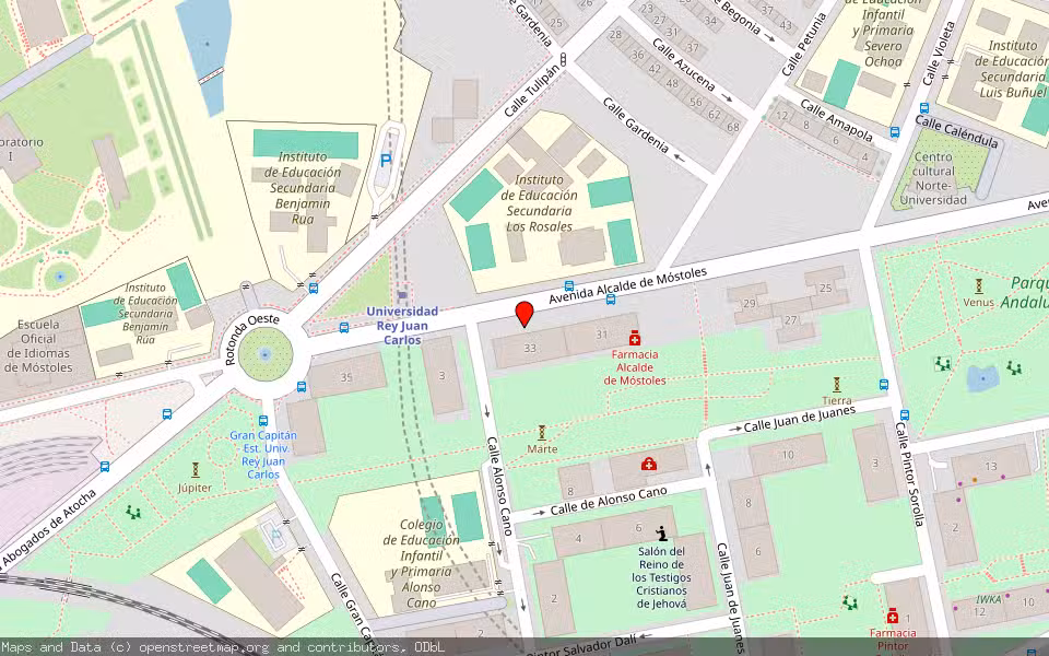 Mapa de Subasta Inmueble (Vivienda) en Móstoles, Madrid
